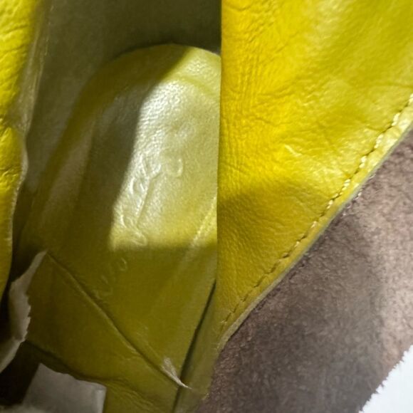 Boden Wedge Ankle Boots Side Zipper 8.75" High 3" Heel Brown Leather - Picture 14 of 15